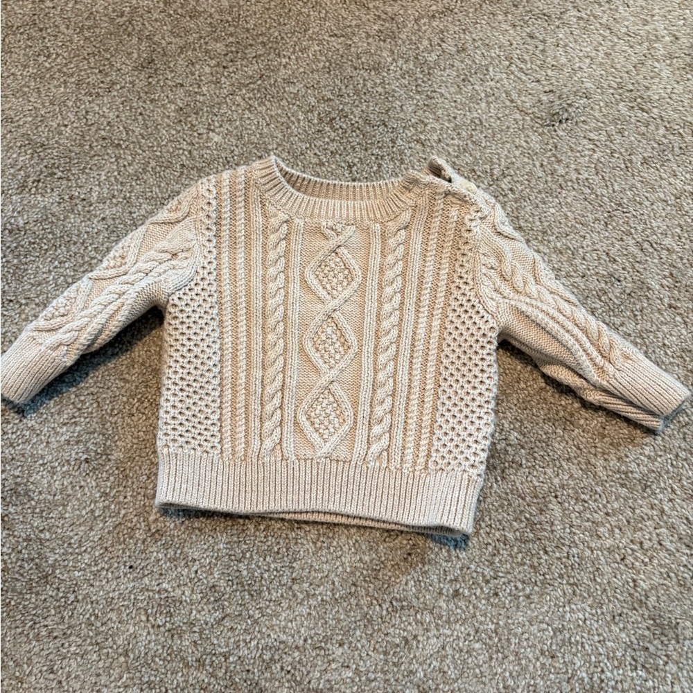 Baby GAP Cable Knit Sweater - Tan